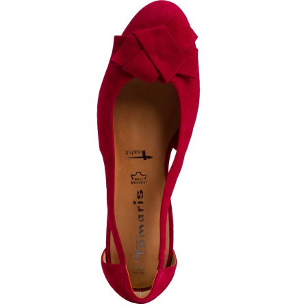 Балетки  Tamaris  красный  кожа F-80162 фото в интернет-магазине | Omadey.ru