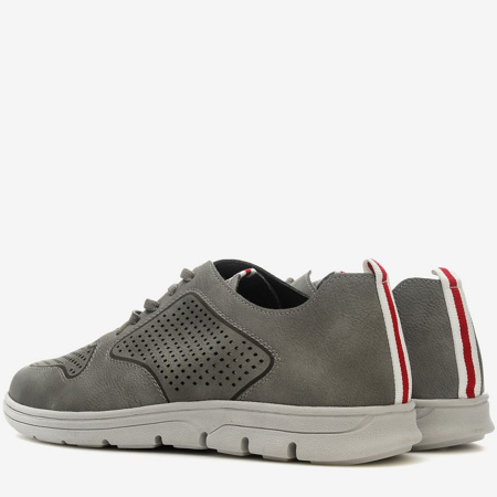 Кроссовки  Keddo  серый  нубук искуств. F-7519 фото в интернет-магазине | Omadey.ru