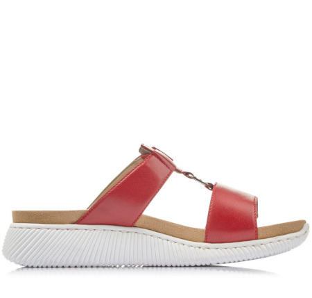 Шлепанцы  Rieker  белый  кожа F-80717 фото в интернет-магазине | Omadey.ru