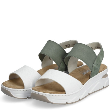Босоножки  Rieker  зеленый  кожа искусств. F-300271 фото в интернет-магазине | Omadey.ru