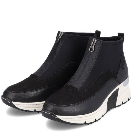 Ботинки  Rieker  черный  кожа/текстиль Z-300121 фото в интернет-магазине | Omadey.ru