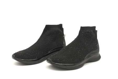 Ботинки  Tamaris  черный  текстиль Z-8018 фото в интернет-магазине | Omadey.ru