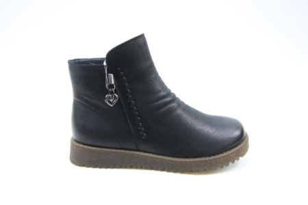 Ботинки  Bonavi  черный  кожа Z-100182 фото в интернет-магазине | Omadey.ru