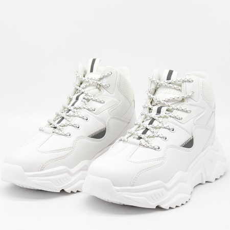 Кроссовки  женские Strobbs  белый  кожа искусств. Z-90515 фото в интернет-магазине | Omadey.ru