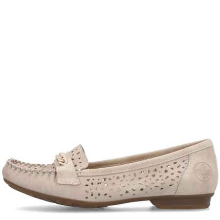 Мокасины  Rieker  бежевый  кожа/кожа искусств. F-300476 фото в интернет-магазине | Omadey.ru