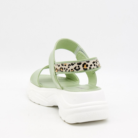 Сандалии  Glam Forever  зеленый  кожа F-91142 фото в интернет-магазине | Omadey.ru