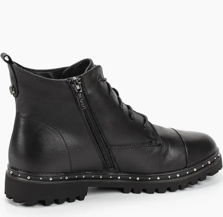 Ботинки  Baden  черный  кожа Z-89174 фото в интернет-магазине | Omadey.ru