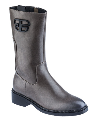 Полусапоги  Bonavi  серый  кожа Z-100186 фото в интернет-магазине | Omadey.ru