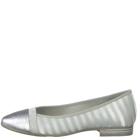 Балетки  Jana  серебряный  текстиль F-80818 фото в интернет-магазине | Omadey.ru