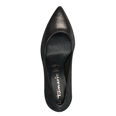Лодочки  Tamaris  черный  кожа   Z-400962 фото в интернет-магазине | Omadey.ru