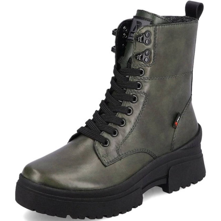 Ботинки  Rieker  зеленый  кожа/кожа искусств. Z-300137 фото в интернет-магазине | Omadey.ru