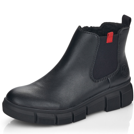 Ботинки  Rieker  черный  кожа искусств. Z-100817 фото в интернет-магазине | Omadey.ru