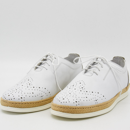 Туфли  Dakkem  белый  кожа F-90788 фото в интернет-магазине | Omadey.ru