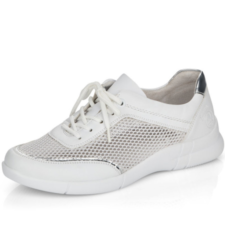 Кроссовки  женские Rieker  белый  кожа искусств./текстиль F-90534 фото в интернет-магазине | Omadey.ru
