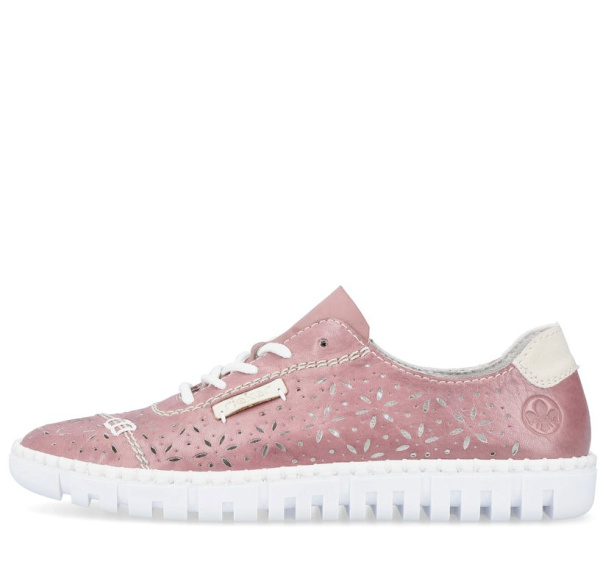 Фото Кроссовки  Rieker  розовый  кожа/кожа искусств. F-200066