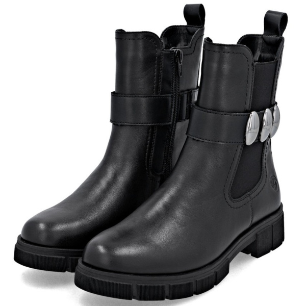 Фото Ботинки  Remonte  черный  кожа/кожа искусств. Z-400887