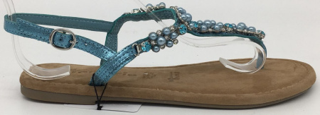 Босоножки  Tamaris  бирюзово-серебряный  кожа F-7921 фото в интернет-магазине | Omadey.ru