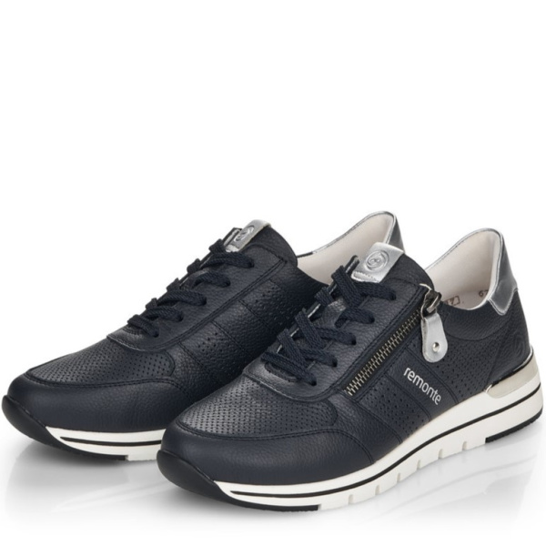 Фото Кроссовки  Remonte  синий  кожа/кожа искусств. F-400196