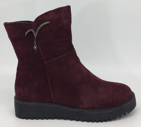 Полусапоги  Baden  бордовый  кожа Z-8748 фото в интернет-магазине | Omadey.ru