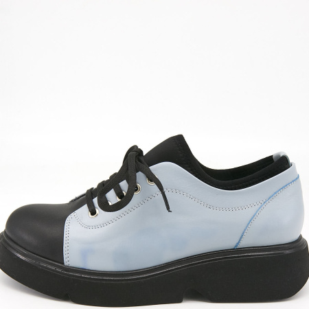 Полуботинки  Rovigo  сине-черный  кожа Z-8216 фото в интернет-магазине | Omadey.ru