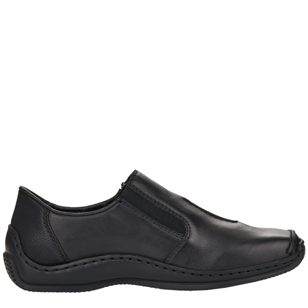 Фото Мокасины  Rieker  черный  кожа/кожа искусств. F-400018