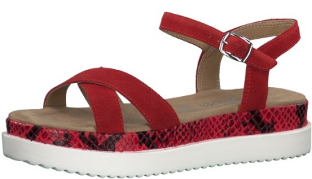 Сандалии  S.Oliver  красный  кожа F-81016 фото в интернет-магазине | Omadey.ru