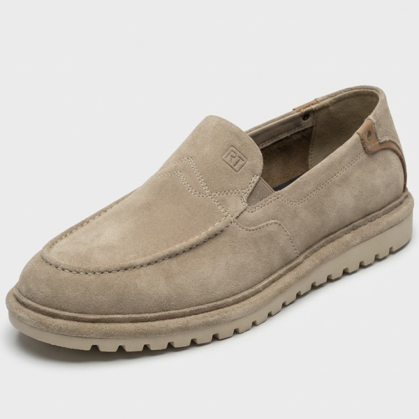 Фото Слипоны  Romitan  бежевый  замша  F-401202