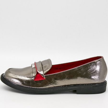 Туфли  Betsy  серебряный  кожа искусств. Z-100032 фото в интернет-магазине | Omadey.ru