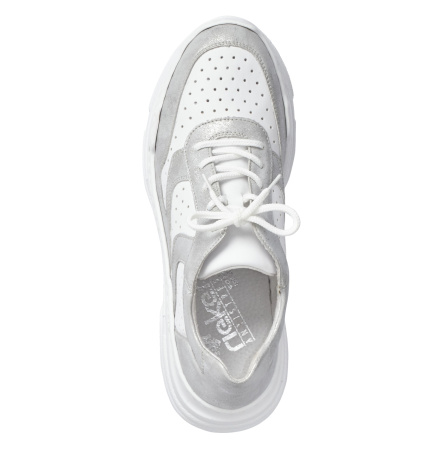 Кроссовки  Rieker  белый  кожа искусств. F-81160 фото в интернет-магазине | Omadey.ru