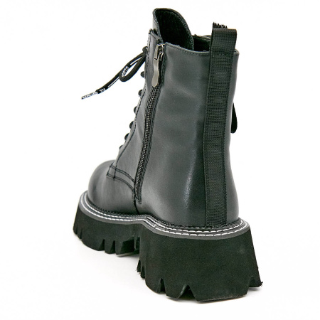 Ботинки  Baden  черный  кожа Z-100581 фото в интернет-магазине | Omadey.ru