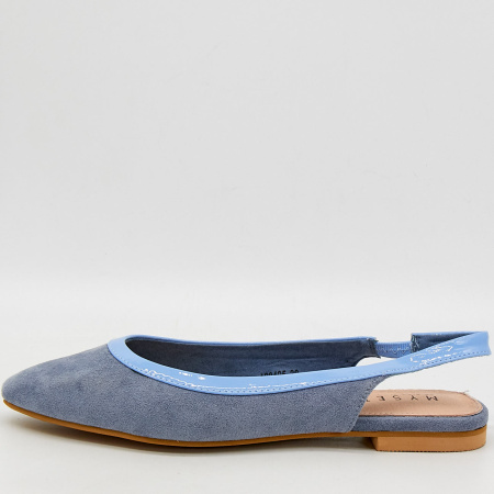 Слингбэки  MYSET  голубой  текстиль F-90944 фото в интернет-магазине | Omadey.ru