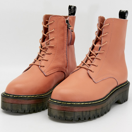 Ботинки  CV Martanni  розовый  кожа Z-90672 фото в интернет-магазине | Omadey.ru