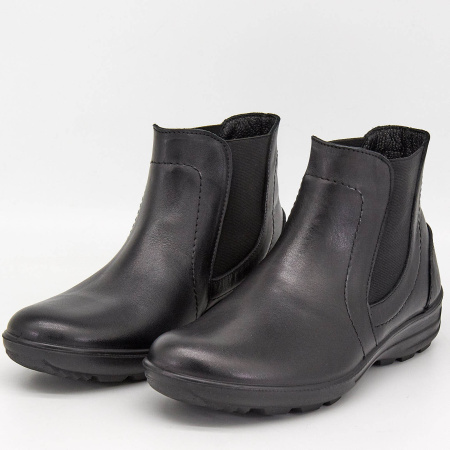 Ботинки  Esse  черный  кожа Z-89243 фото в интернет-магазине | Omadey.ru