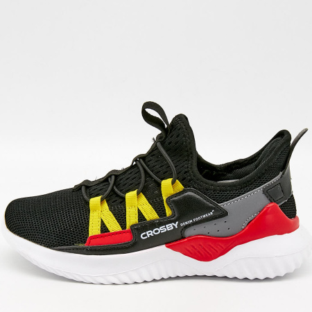 Кроссовки  Crosby  черный  сетка/кожа искусств. Z-100030 фото в интернет-магазине | Omadey.ru