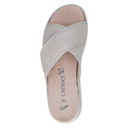 Шлепанцы  Caprice  бежевый  кожа F-400945 фото в интернет-магазине | Omadey.ru