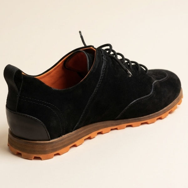 Фото Кроссовки  Romitan  черный  замша F-300328 мужские