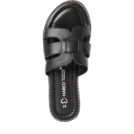 Шлепанцы  Marco Tozzi  черный  кожа F-401251 фото в интернет-магазине | Omadey.ru