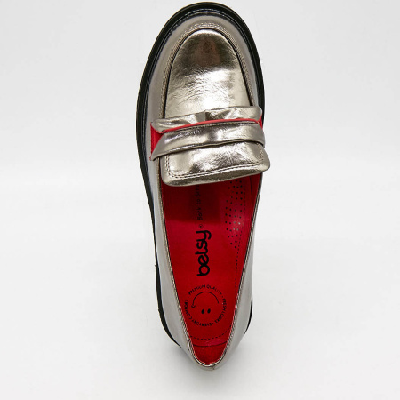 Туфли  Betsy  серебряный  кожа искусств. Z-100032 фото в интернет-магазине | Omadey.ru