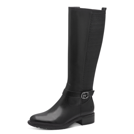 Сапоги  Tamaris  черный  кожа Z-400618 фото в интернет-магазине | Omadey.ru