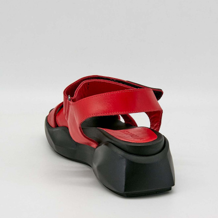 Сандалии  Dakkem  красный  кожа F-90502 фото в интернет-магазине | Omadey.ru