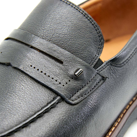 Мокасины  Pavi  черный  кожа Z-100745 фото в интернет-магазине | Omadey.ru