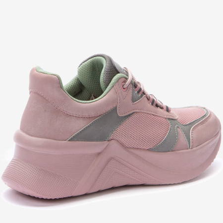 Кроссовки  женские Grunberg  розовый  материал иск. Микрополитекс F-91057 фото в интернет-магазине | Omadey.ru