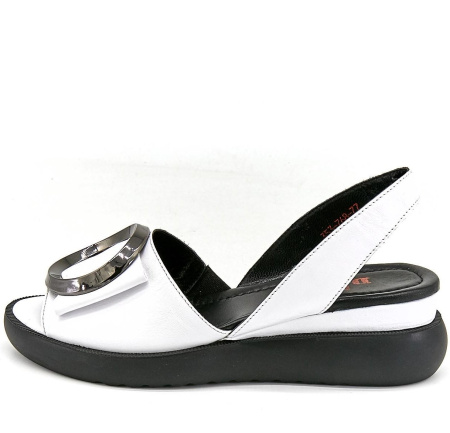 Босоножки  Dakkem  белый  кожа F-90209 фото в интернет-магазине | Omadey.ru