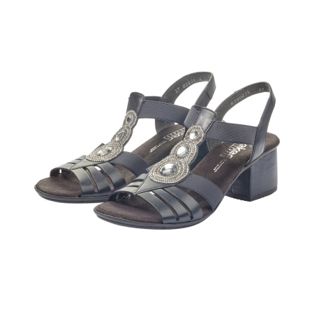 Босоножки  Rieker  синий  кожа/кожа искусств. F-80276 фото в интернет-магазине | Omadey.ru