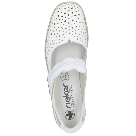 Босоножки  Rieker  белый  кожа/кожа искусств. F-400476 фото в интернет-магазине | Omadey.ru