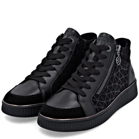 Ботинки  Remonte  черный  кожа/текстиль Z-400836 фото в интернет-магазине | Omadey.ru