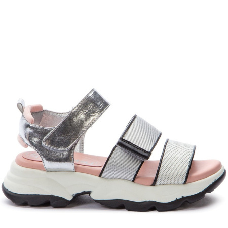 Сандалии  Betsy  серебряный  кожа искусств./текстиль F-91053 фото в интернет-магазине | Omadey.ru Сандалии  Betsy  серебряный  кожа искусств./текстиль F-91053 фото в интернет-магазине | Omadey.ru