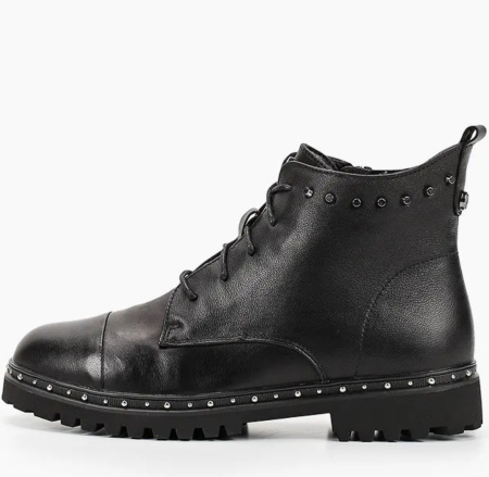 Ботинки  Baden  черный  кожа Z-89174