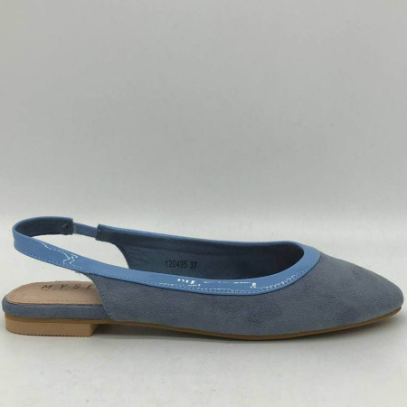 Слингбэки  MYSET  голубой  текстиль F-90944 фото в интернет-магазине | Omadey.ru