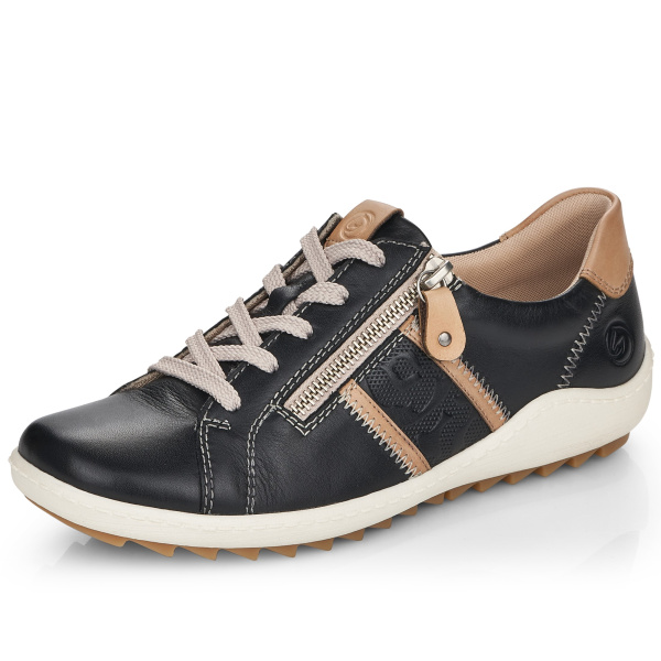 Фото Кеды  Remonte  черный  кожа/кожа искусств. F-100111